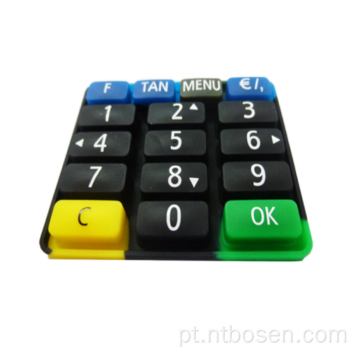 Personalize o botão de teclado do teclado de teclado de borracha de borracha de silicone de alta qualidade